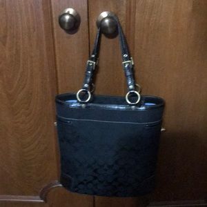 Vintage signature coach Bucket bag with zip top